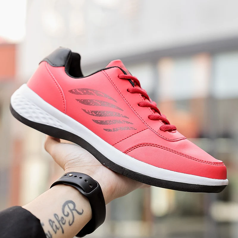 Homens andando sapato moda casual tênis antiderrapante homem calçado de couro do plutônio melhores sapatos para hiit e peso zapatillas niño sapatos