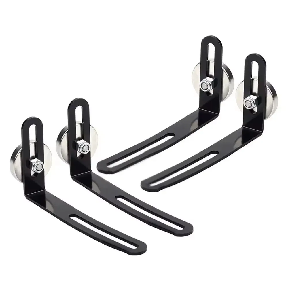 4PCS RC Car Shell Body Mount Metal L-Bracket with Magnet for 1:10 RC Crawler Car Axial SCX10 90046 D90 S18