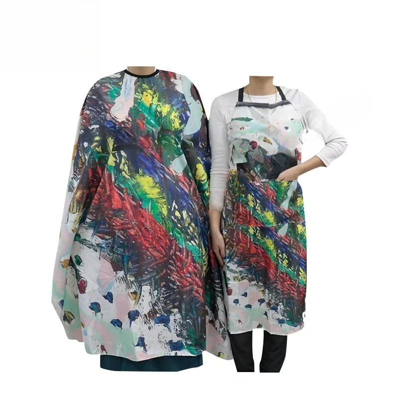 

Fashion print Digital print Hair salon Hair apron and hair cloak with pockets