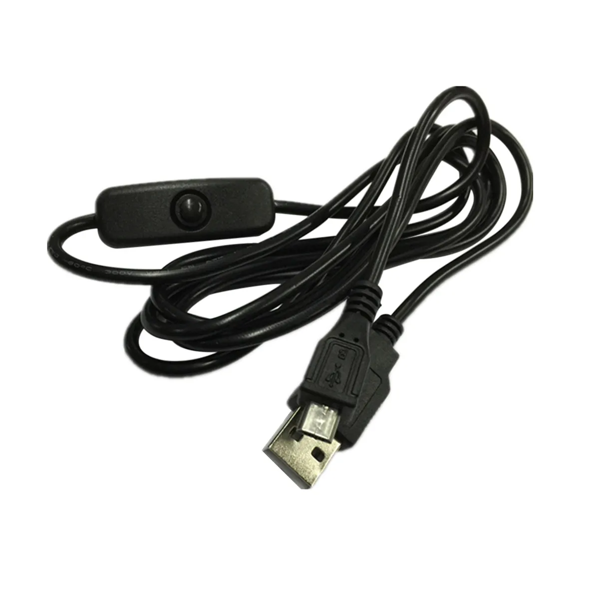 Micro USB Extension Cable 100Cm Charging Only Push Button Power on Off High Current 2A Safe Plastic Design for