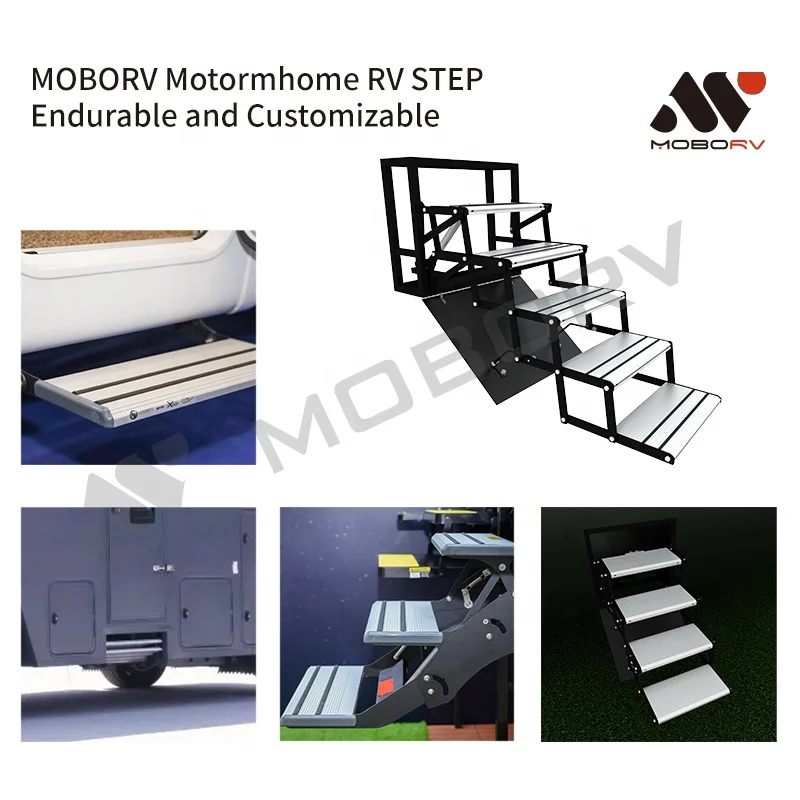MOBORV Top Seller Caravan Motorhome Motorized Automatic Step for Camper Van Ambulance MOBORV Heavy Duty Expedition Truck Step