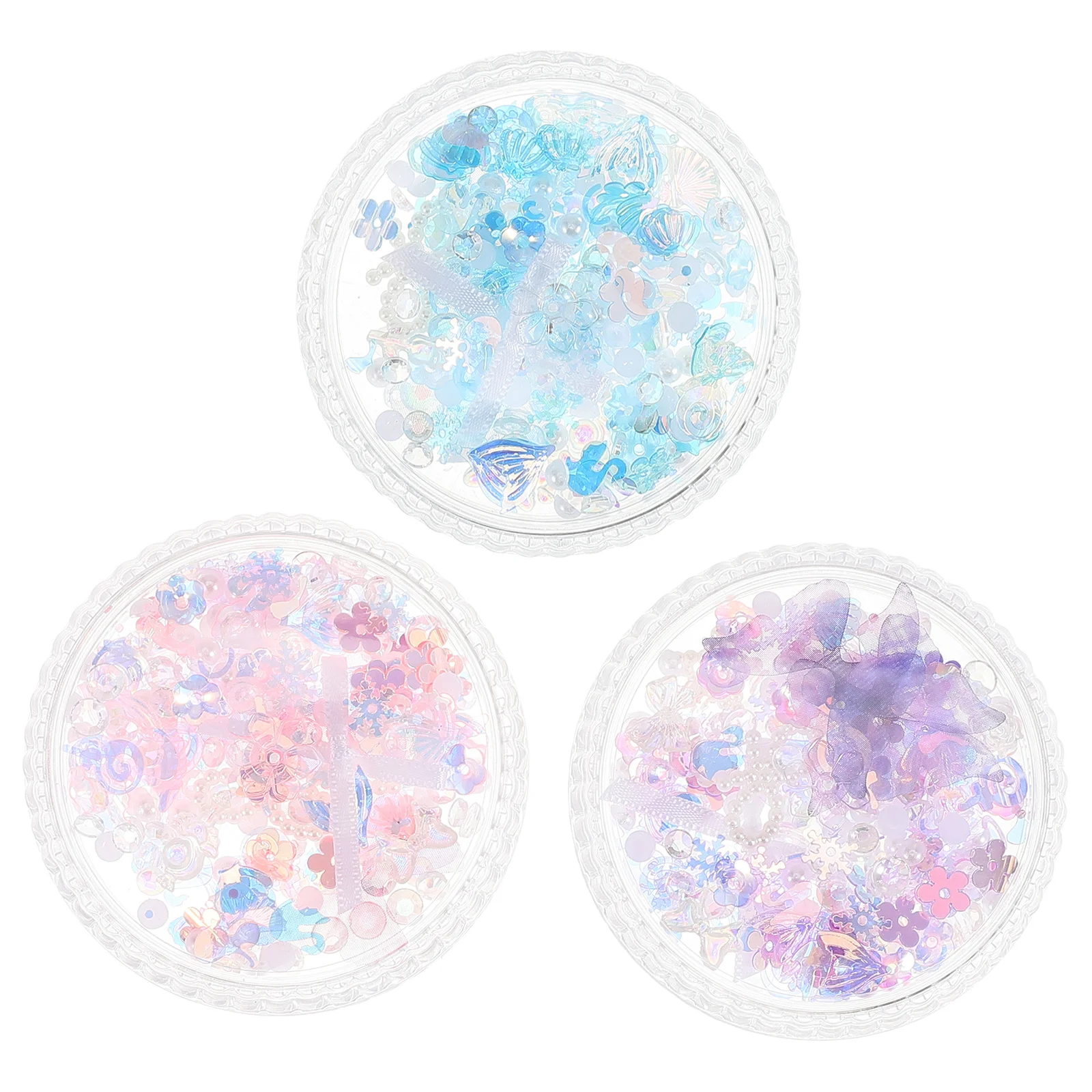 3 صناديق للأطفال مرحلة ماكياج الوجه جوهرة DIY فراشة فلاتباك مهرجان حفلة ماكياج سحر الوجه مجوهرات الأظافر الملحقات #3