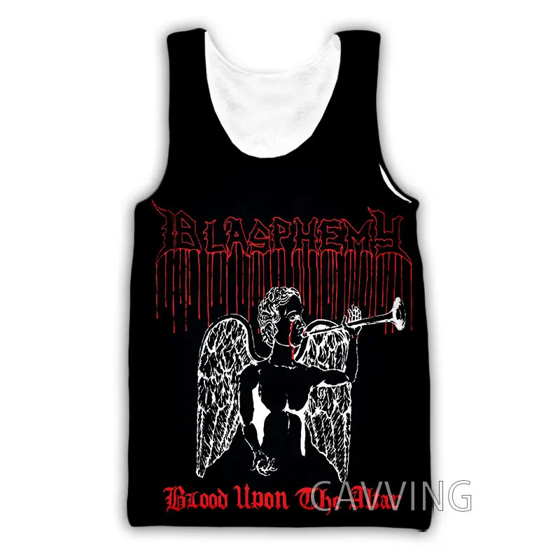 CAVVING 3D Printed  BLASPHEMY Rock Tank Tops Harajuku Vest Summer Undershirt Shirts Streetwear for Men/women