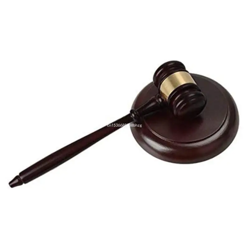 Wooden Gavel and Block for Lawyer Judge Auction Sale Elegent Desk Accessory for President of Local Club Home Decoration Dropship