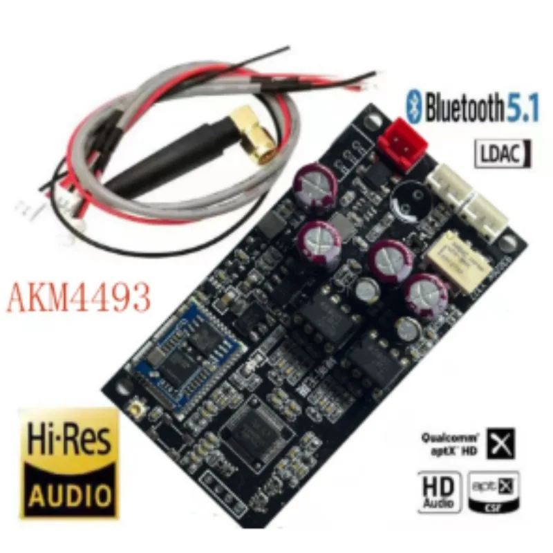 

Bluetooth 5.1 QCC5125 AK4493 Lossless Decoding Board APTX HD Wireless Audio Receiver LDAC