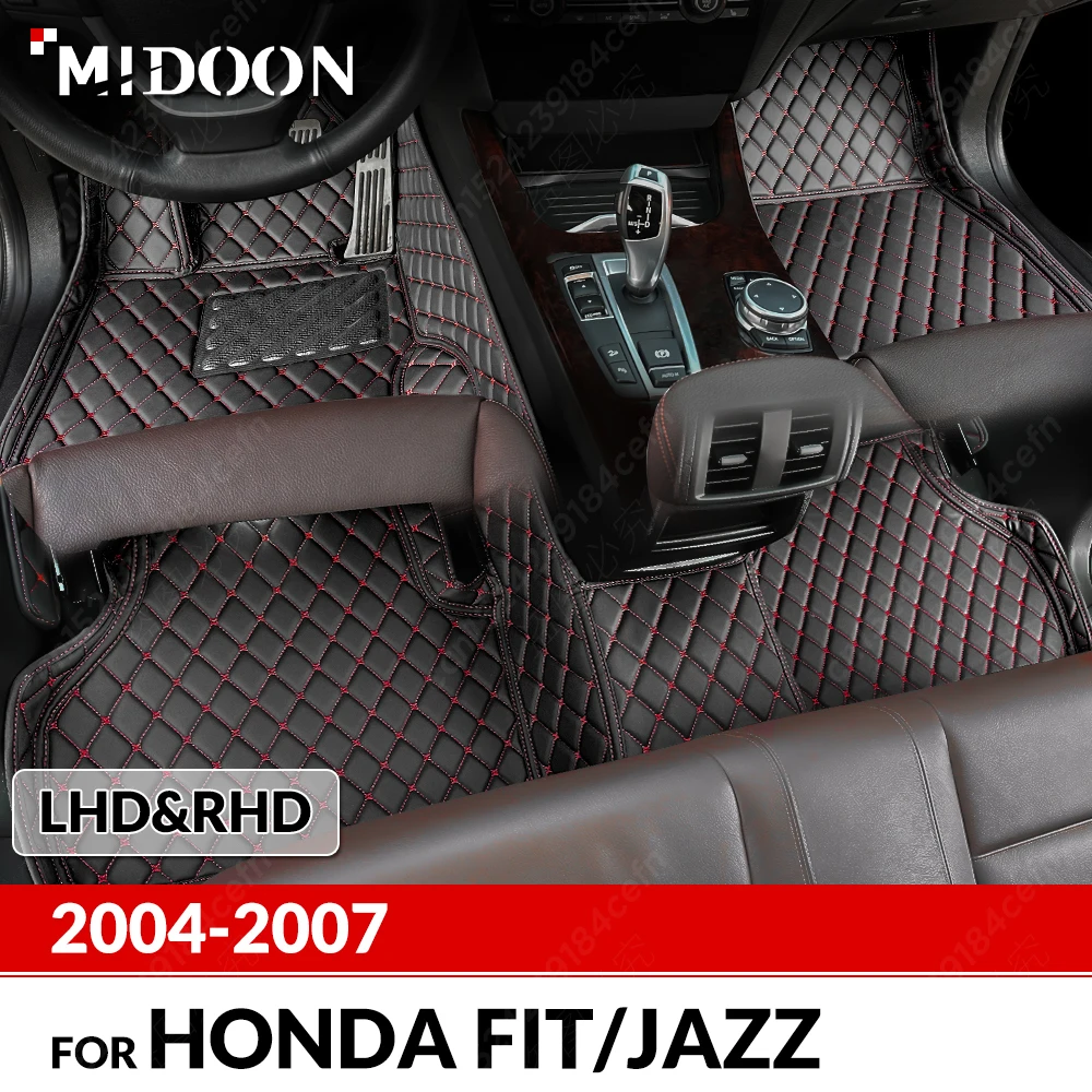 

Автомобильные коврики для Honda Fit 2004, 2005, 2006, 2007, изготовленные на заказ автомобильные подушечки для ног, автомобильный ковер, аксессуары для интерьера