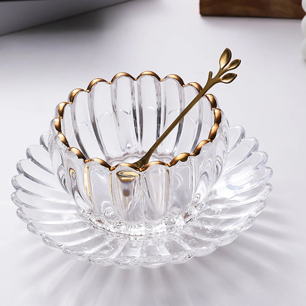 

1Set Sweet Dessert Bowl Delicate Design Large Capacity Salad Fruit Serving Bowl for Home Breakfast Ice Cream Pudding Storage