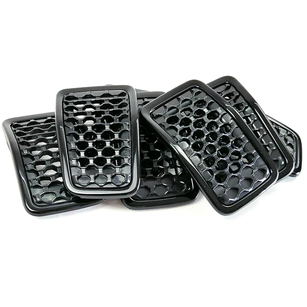 

7Pcs Gloss Black Front Mesh Grille Insert Cover Trim 6AZ88DX8AB 6FM74SZ0AB 68323773AB Fit for Jeep Cherokee 2019 2020 2021 2022