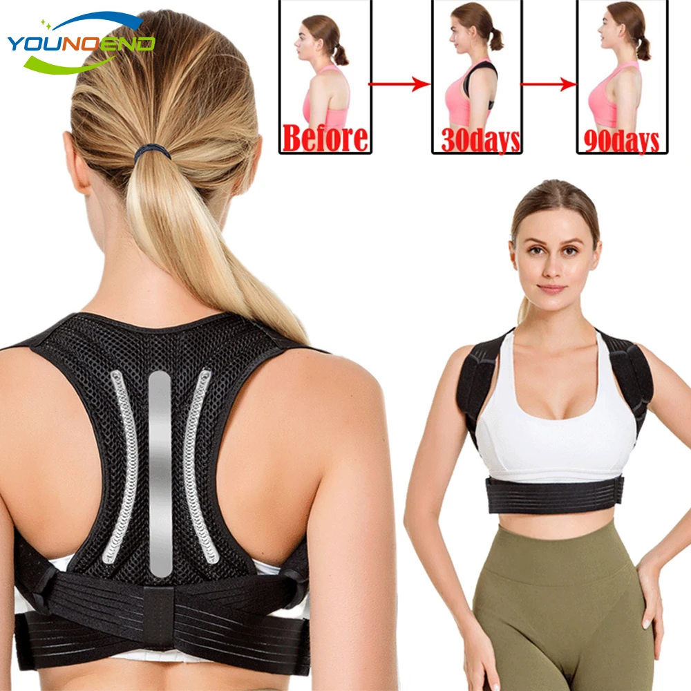 

Adjustable Back Posture Corrector Upper Back Straightener Brace Neck Shoulder Pain Relief Scoliosis Kyphosis Posture Correction