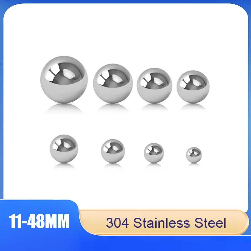 

304 Stainless Steel Ball; Smooth Bearing Steel Ball, Diameter 11mm 12mm 13mm 14-48mm High Precision, Solid Steel Ball Round Bead