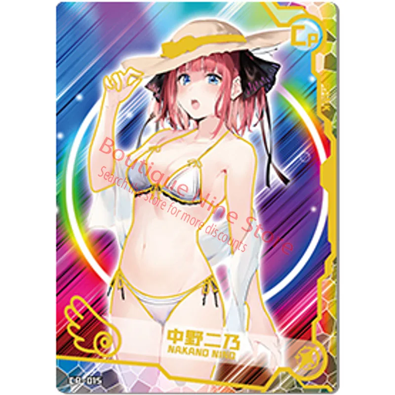 Anime Character Girl Party CP Rare Flash Card Miki Pxar Lamy Lumine Chika Rem Bronzing Collection Flash Card Toy Gift