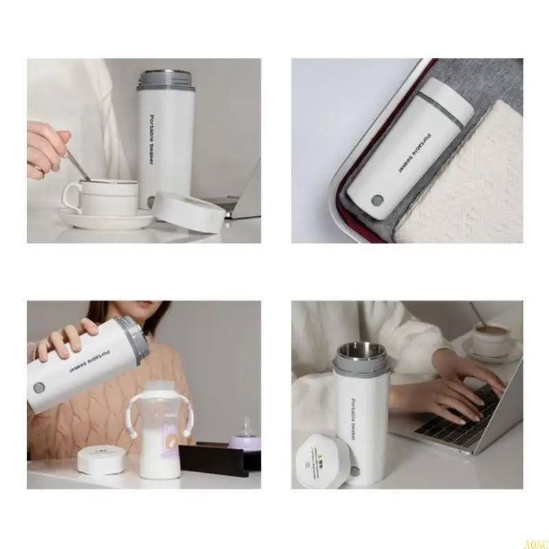 A0NC Travel Water Chalttle 350ml Aquecedor água elétrica portátil UK/UE Plug for Outdoor