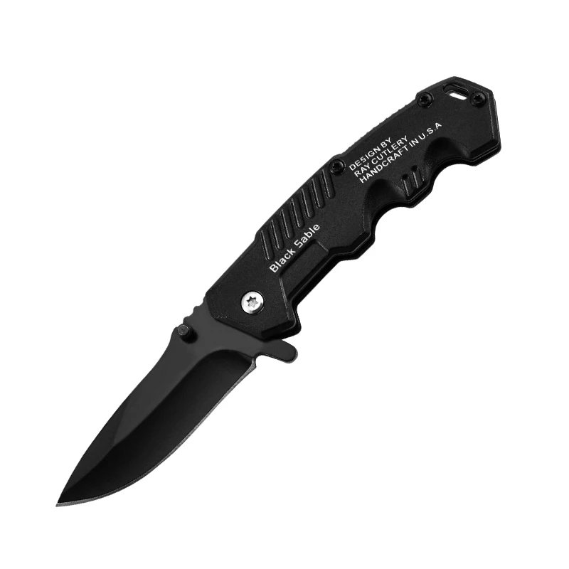 Portable multi-function folding survival knife with sharp pocket, suitable for outdoor camping and military survival