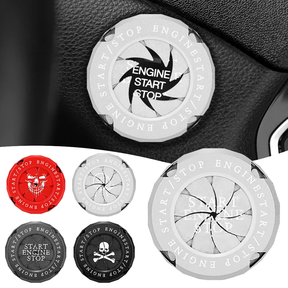 Cool Car Start Button Decorative Sticker Auto One-click Engine Ignition Cover For SUV Car Interior Modification Accessories