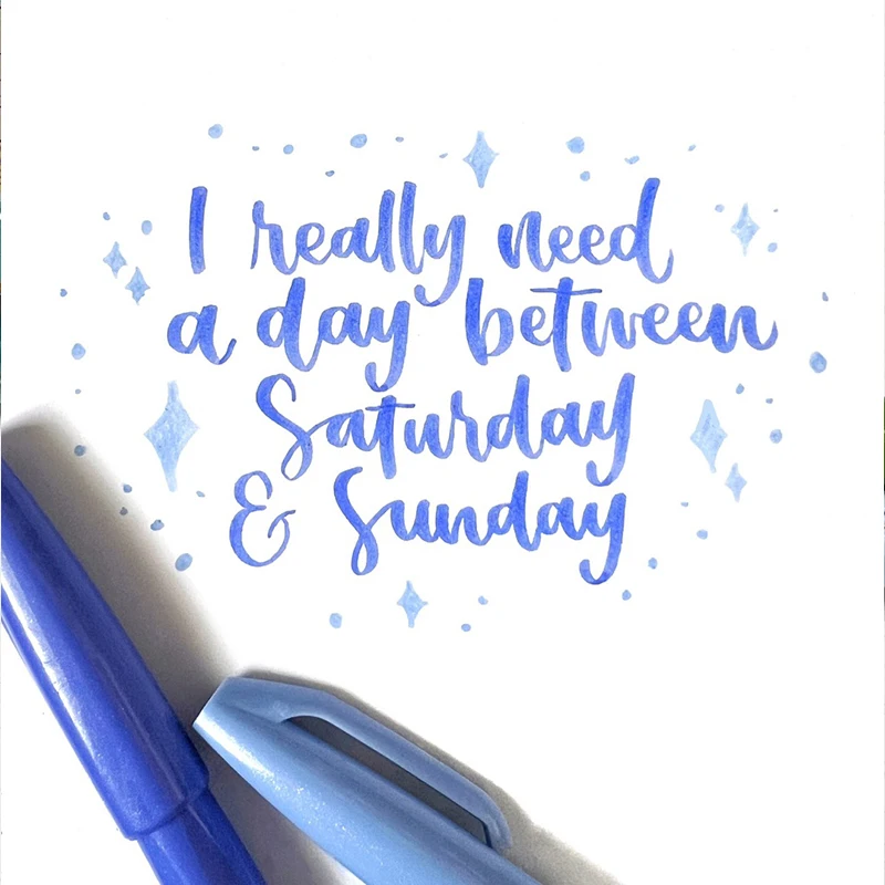 1PC Pentel Fude Brush Touch Sign Pen Bright Pastel Colors with A Flexible Tip That Allows You To Enjoy Touch of A Brush SES15C image 6