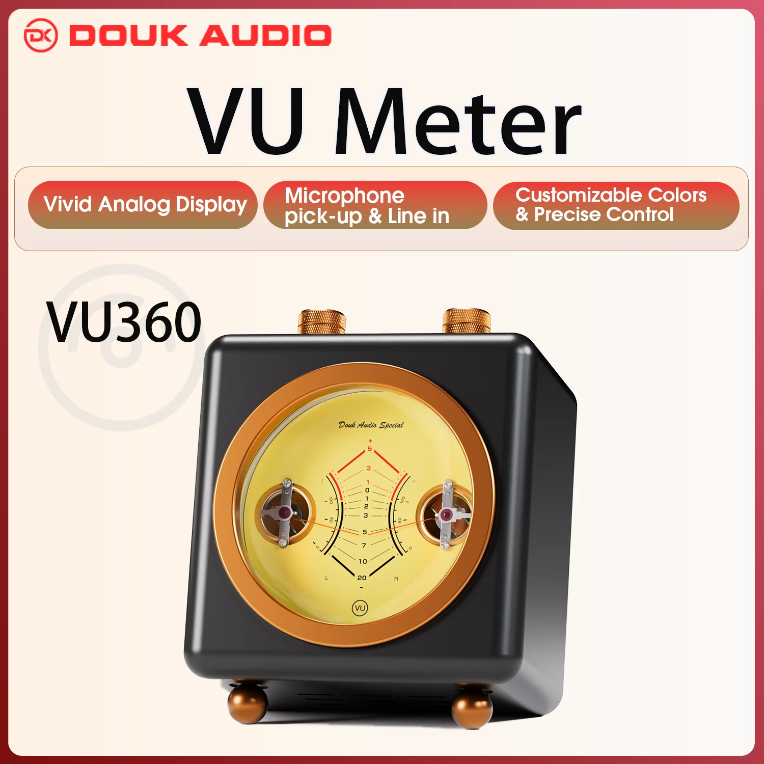 

Douk Audio VU360 ретро аналоговый VU метр музыкальный спектр винтажный декор стола для дома/офиса подарок