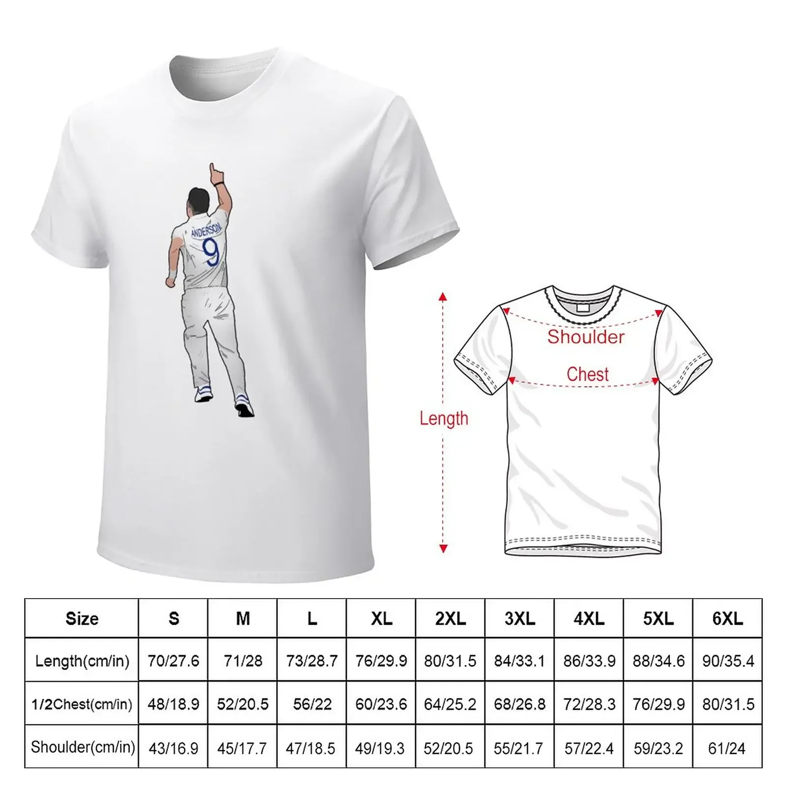 James Anderson T-Shirt blacks plus sizes oversized men graphic t shirts