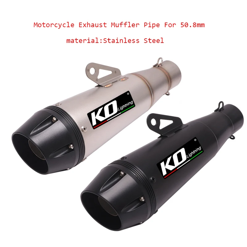 

Motorcycle Exhaust Muffler Pipe Stainless Steel System Modified For 38-51mm Tail Silencer Tubes DB Killer Silp on