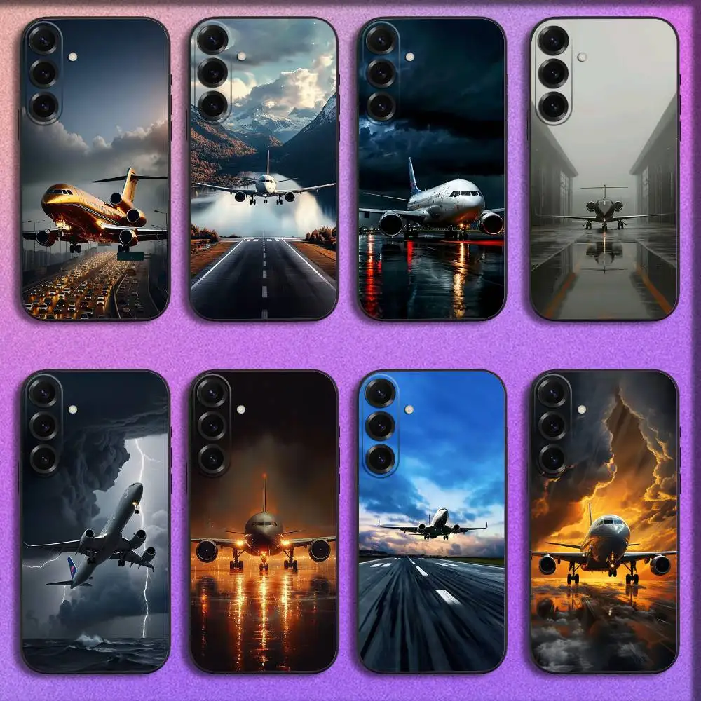

Airplane Airliner Big Plane Phone Case For Samsung S25,S24,S21,S22,S23,S30,Ultra,S20,Plus,Fe,Lite,5G Black Cover