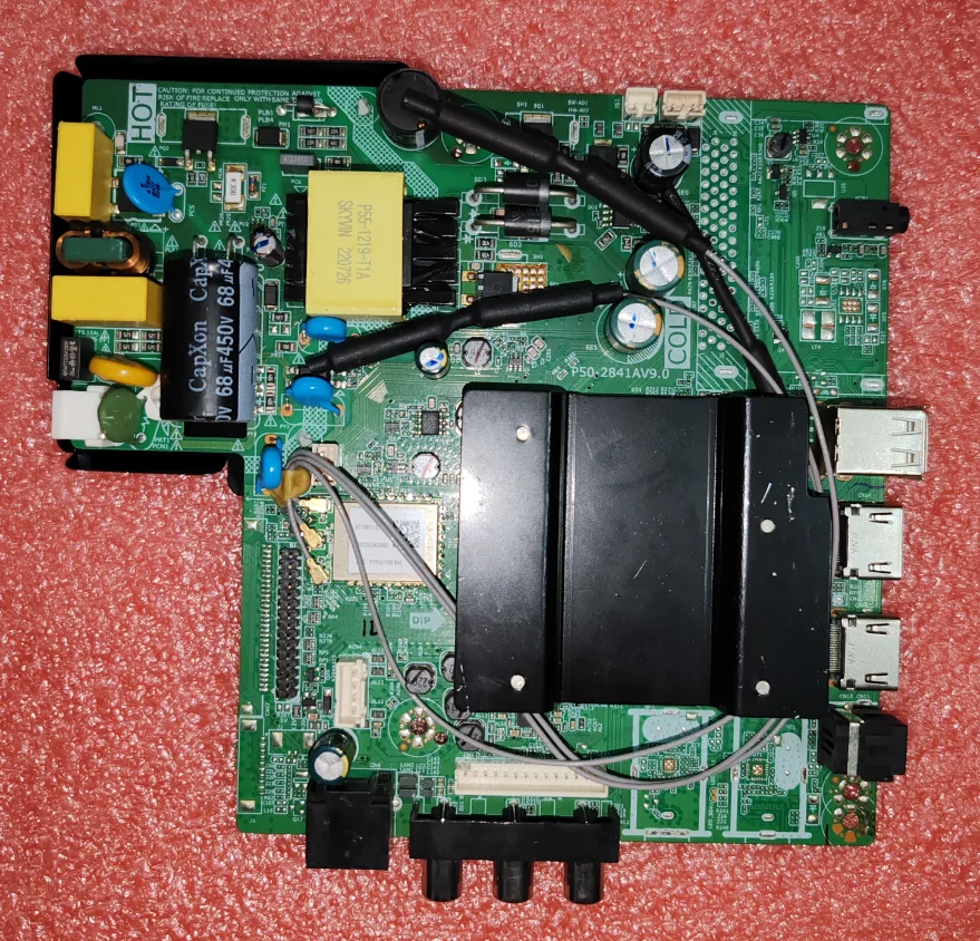 

P50-2841AV9.0 Android WiFi three in one TV motherboard with 1G+8G memory, physical photo, tested well, for 36-44V 550ma