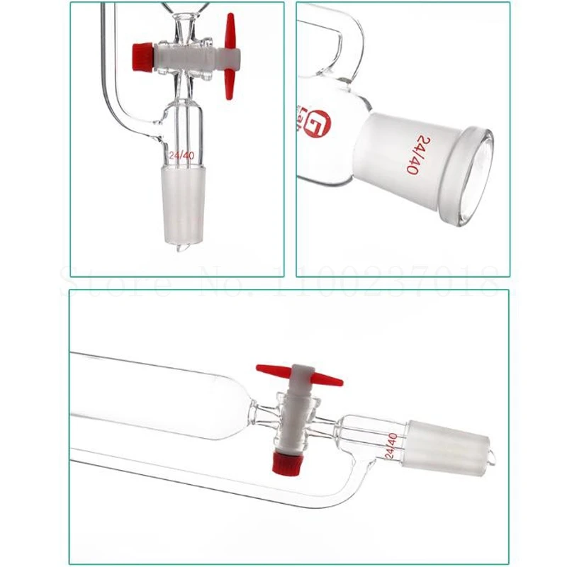 10ml-1000ml Lab Glass Constant Pressure Funnel with Standard Mouth Cylindrical Drip Separating Funnel PTFE Stopper