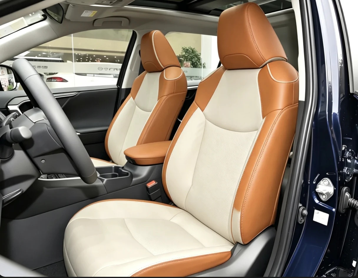 Für Rav4 2026 Maßgefertigte Autositzbezüge Luxuriöses Nappaleder 100% Passgenau Innenraumzubehör 360 ° Vollständige Abdeckung – Detail 3