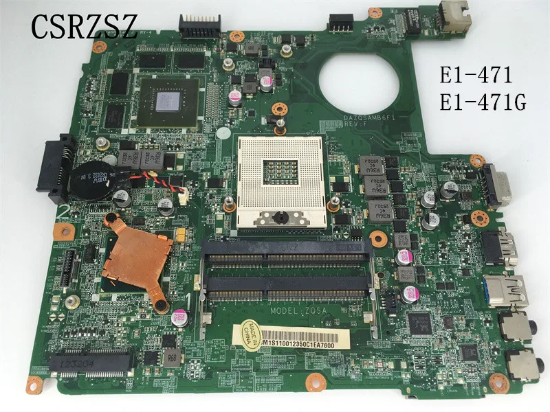

Laptop motherboard For Acer aspire E1-471 E1-471G Mainboard DAZQSAMB6F1 Test ok 100% original