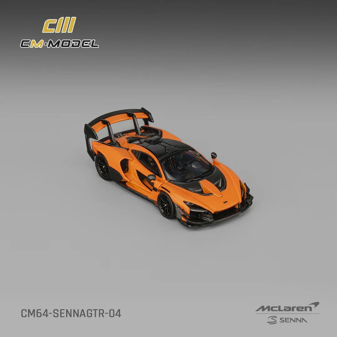 CM 1:64 McLaren Senna GTR papaye Orange alliage moulé sous pression modèle de voiture recueillir des ornements jouets cadeaux