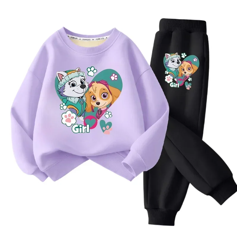 باو باترول مجموعات الأطفال الربيع والخريف ملابس مطبوعة الفتيات الاطفال الفتيان بلوزات + السراويل الدعاوى موضة هوديي مجموعة #5