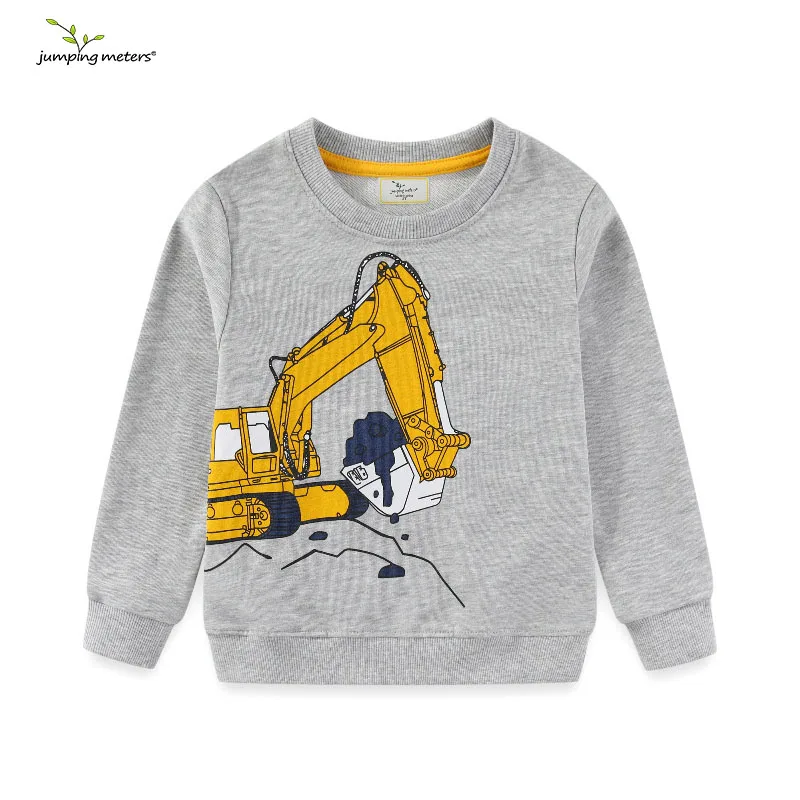 

Jumping Meters 2-7T Forklift Baby Boys Sweatshirts Hooded Shirts Kids Clothes Long Sleeve Sweaters Autumn Spring Clothing Shirt
