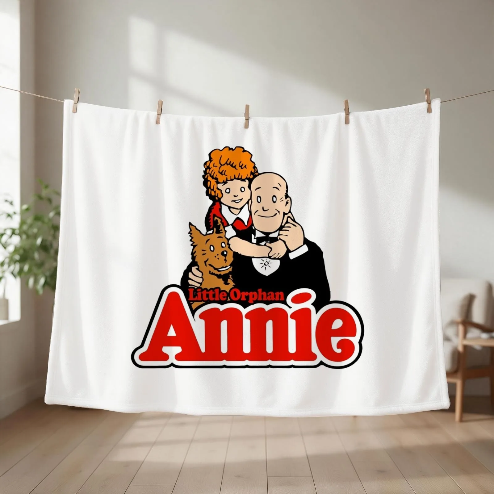 Little Orphan Annie Throw Blanket couch cozy soft plush fuzzy picnic outdoor blanket