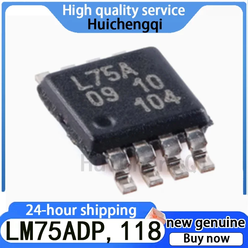 10PCS Genuine LM75ADP Packaged TSSOP-8 Digital Temperature Sensor