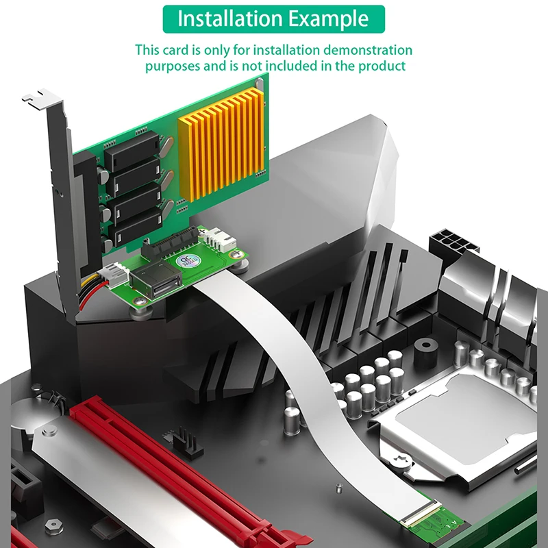 M.2 Key A+E zu PCI Express X1 Slot USB2.0 Port Riser Karte mit EMI Abschirmung FPC Kabel mit Magnetische Pad 4Pin Netzteil Kabel