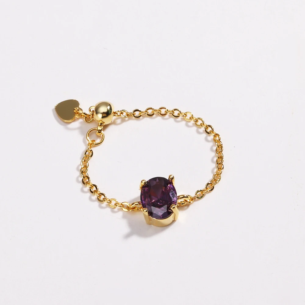 Adjustable Bling Tiny Delicate Oval Shape Colors Ring for Women