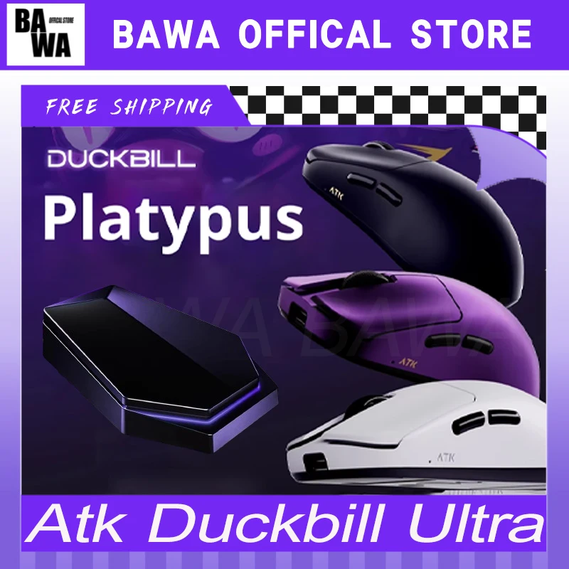 

Atk Duckbill Ultra Mouse Paw3950 Wireless 2.4g Two Mode 30000dpi No Rgb Lightweight Hub3.0 Nordic 54h20 Esports Games Accessory