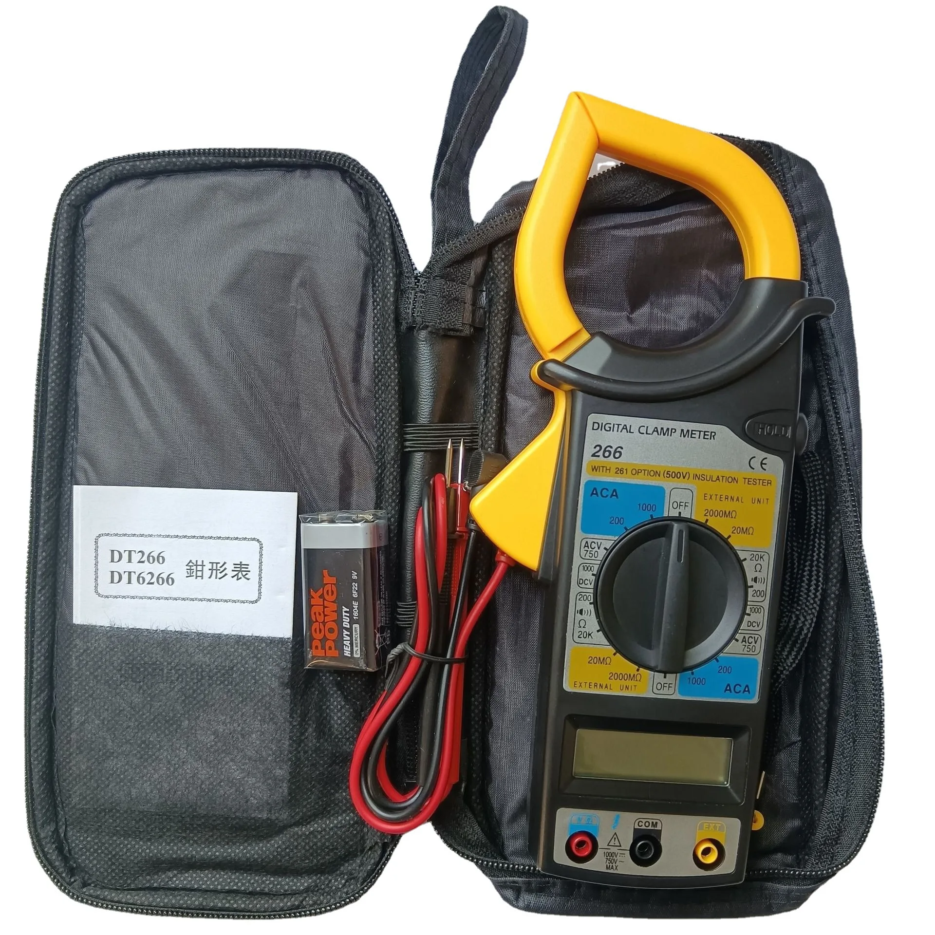 Digital Clamp Multimeter Professional Clamp Meter AC DC 1000V Current Voltage Tester Multimeter Pliers Ammeter In Stock  DT266