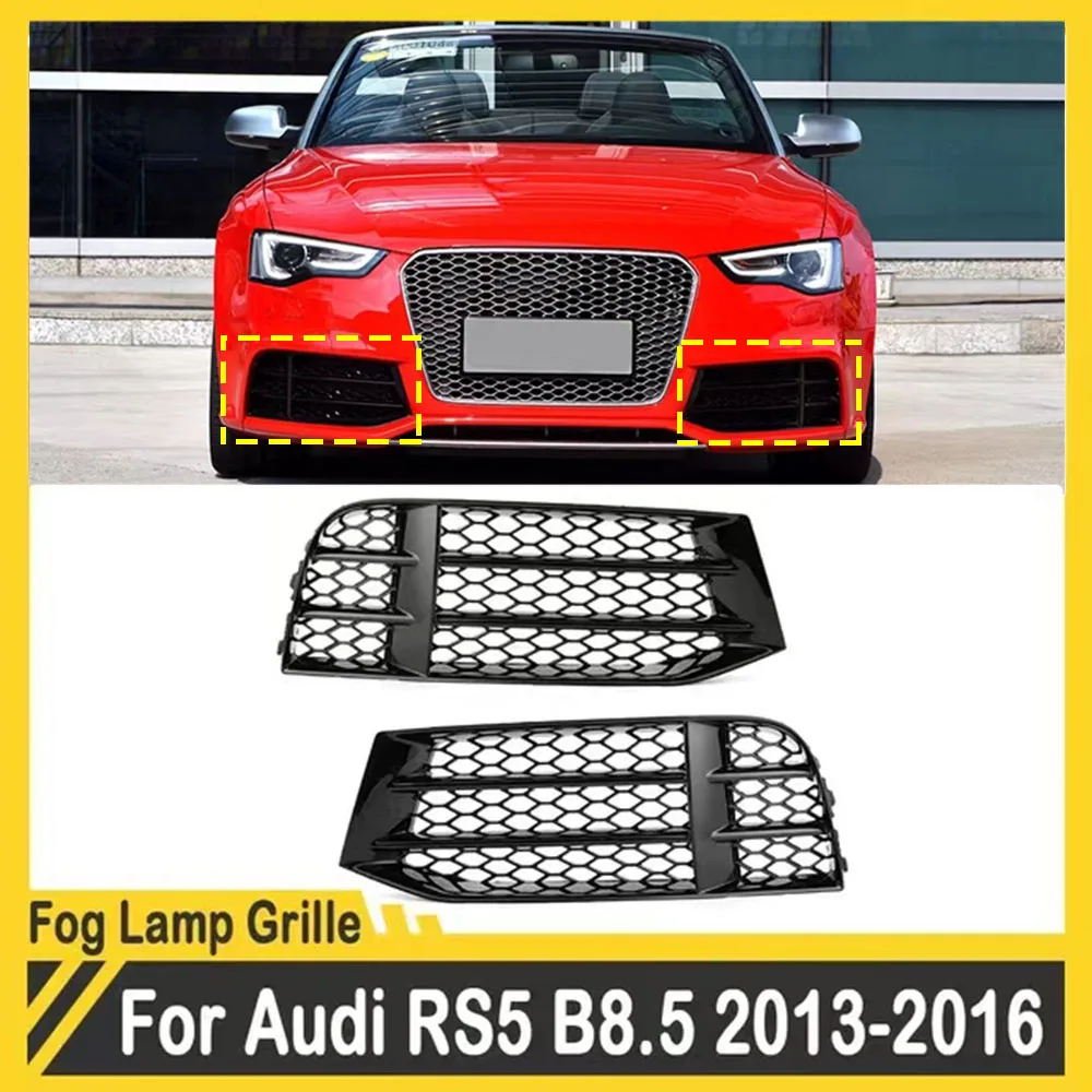 

Auto Front Bumper Grille Left/ Right Side Fog Light Grille Honeycomb Mesh Grill Cover For Audi A5 RS5 B8.5 2013-2016 Accessory