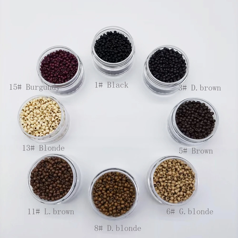 Ingrosso - 1000 pz Anelli in Silicone Nano da 3.0 mm per Estensioni Capelli con Punta Nano, Anelli in Rame, Perline, Strumenti per Extension Capelli