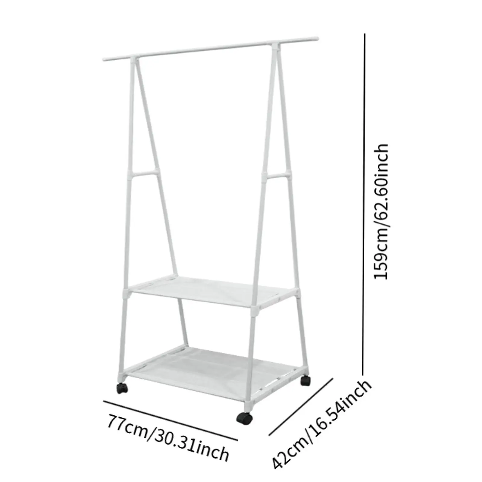 Clothing Rack Bedroom Clothes Rack on Wheels Organizer Storage Wardrobe Sturdy Heavy Duty Hallway Clothes Hanger Stand Metal