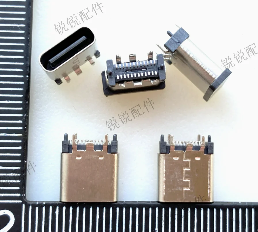 For  USB 3.1TYPE-C socket 24P vertical short body SMT H=9.3 Four-pin board vertical fast charging port