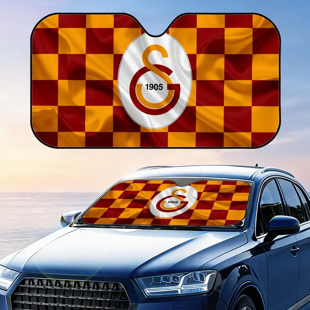 

Cool G-Galatasaray Sport Sun Visor Reusable Aluminum Foil UV Protector Heat Three-layer Insulation Windshield Sunshades