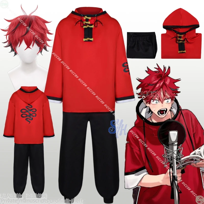 ألما تأثيري Gokurakugaiii WICCON زي الأحمر البلوز السراويل فاسق موضة Y2k موحدة الباروكات هالوين عيد الميلاد لعب الأدوار كوس