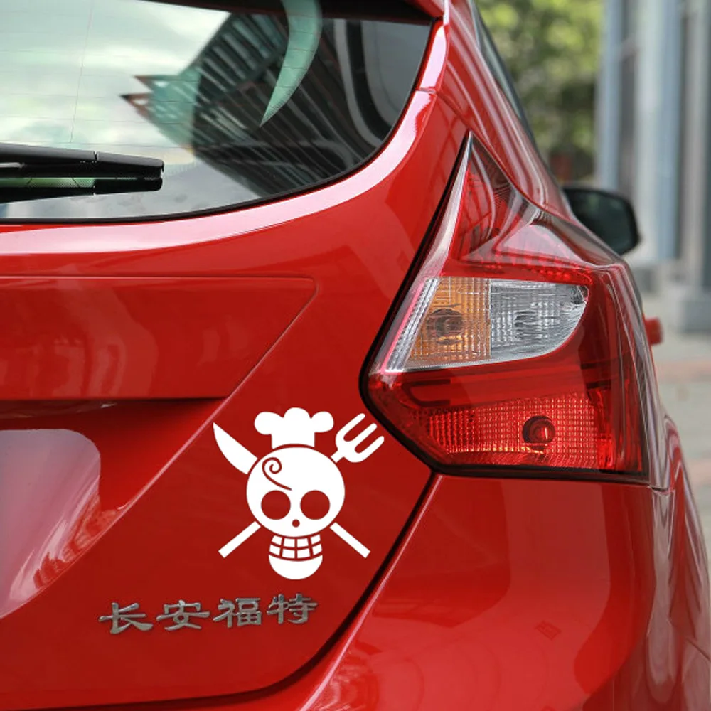 Car Stickers Vinsmoke Sanji Pirates Reflective Decoration For Fuel Tank Cap Windshield Bumper Trunk Motorcucles Laptop