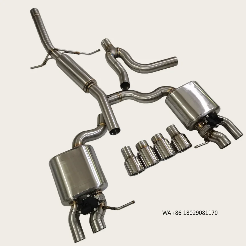 Wholesale Price Stainless Steel Material Exhaust System Electronic Control Valved Muffler Pipes for  Q5  2.0T