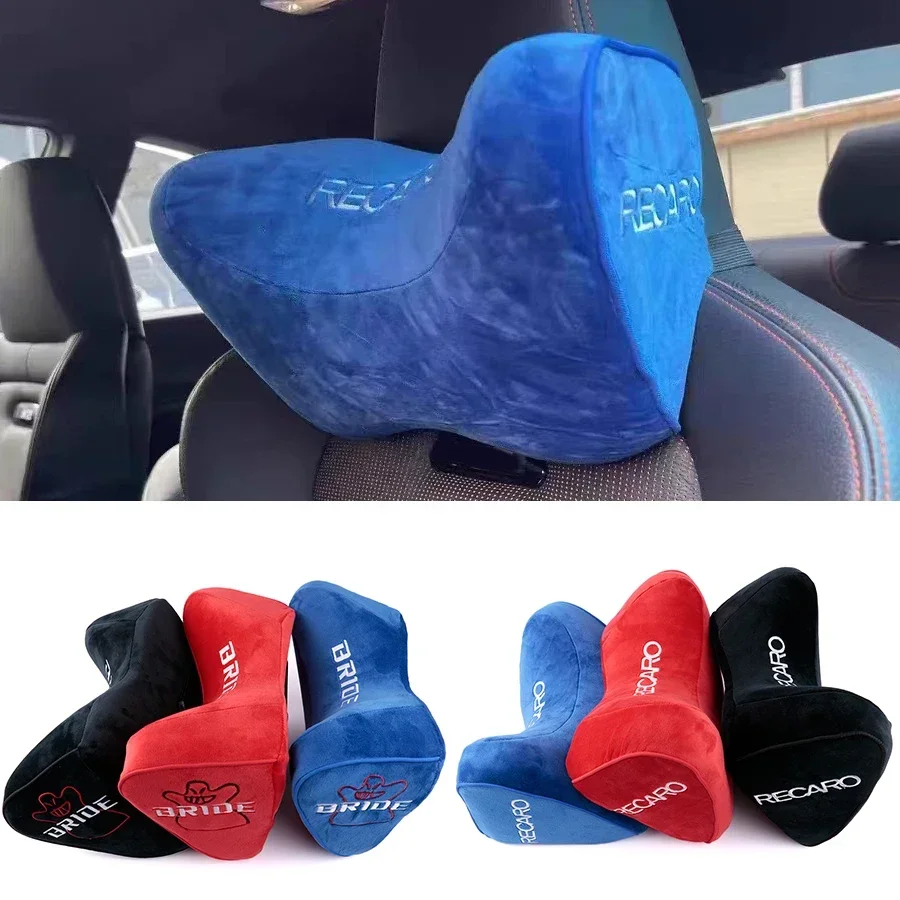 1 PCS Modified car racing seat fabric BRIDE headrest neck protection pillow creative RECARO headrest