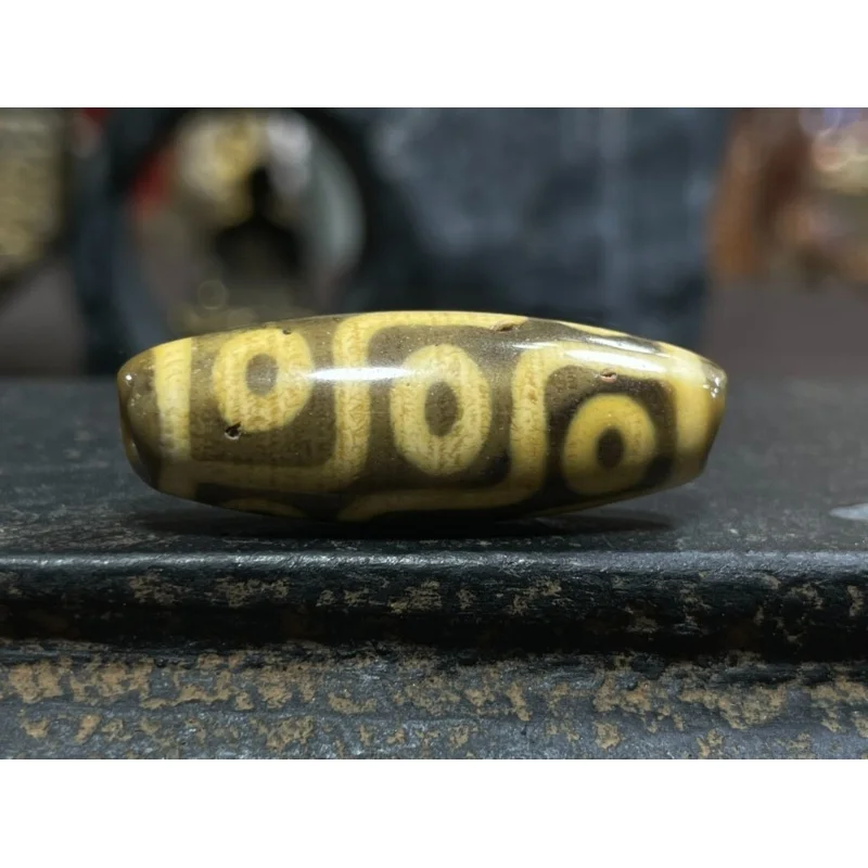 

Tibetan Nepalese Himalayan Ancient agate Old Dzi Talisman 9 eye Beads Amulet