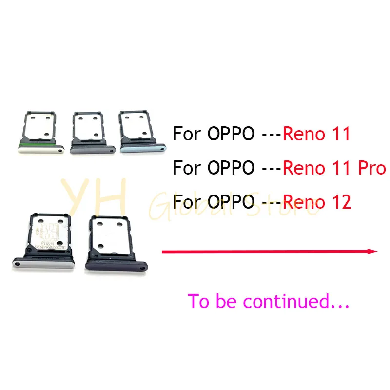 20PCS For OPPO Reno 11 12 Pro Sim Card Slot Tray Holder Sim Card Repair Parts