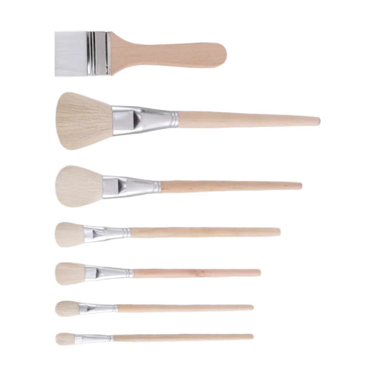 M26K 7 قطعة فرشاة ممسحة للرسم الاكريليك فرشاة التذهيب تنوعا ممسحة فرش متنوعة الحجم فرش الطلاء مجموعة فرشاة الطلاء