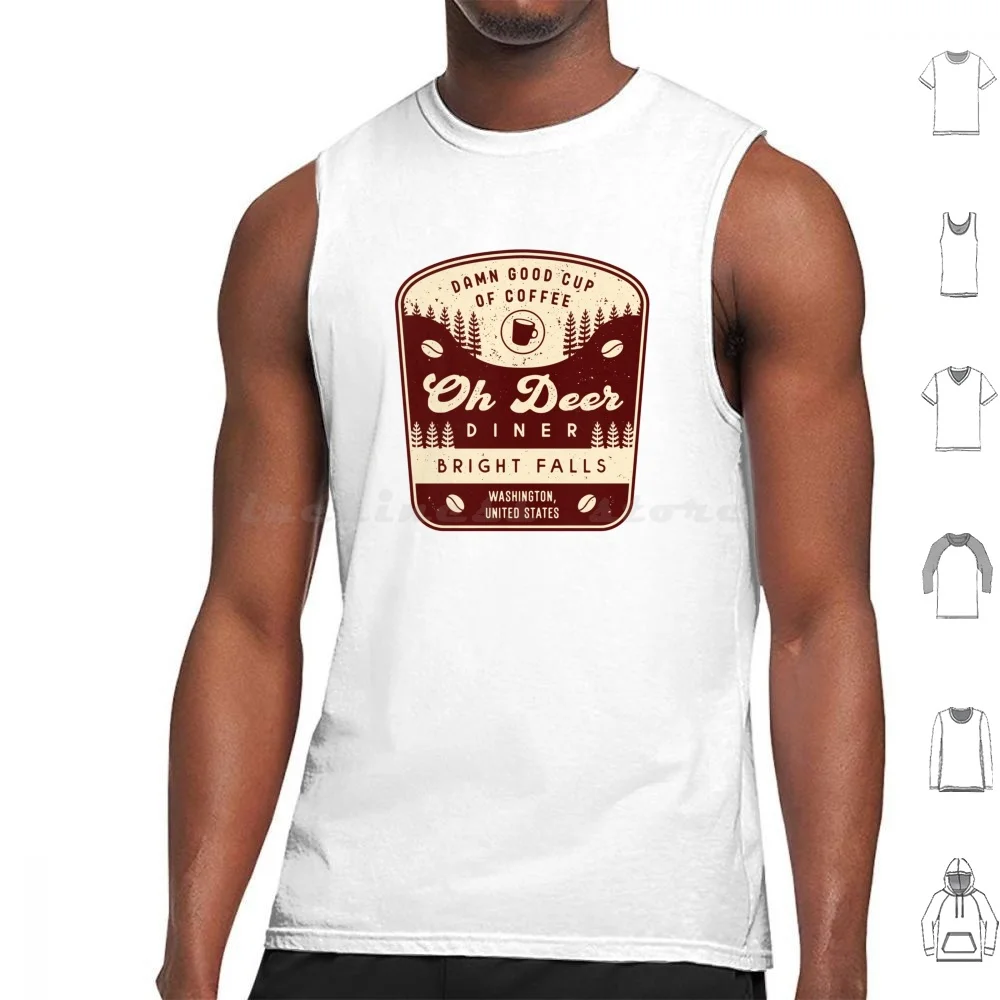 

Diner Emblem Tank Tops Vest Sleeveless Alan Wake Cauldron Lake Bright Falls Video Game Video Games Gaming Gamer Control