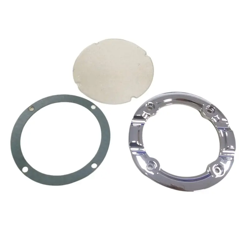 BB Clear Trap Door Kit For Motorcycle Chrome Trim Ring For Standard& Blood Groove Hyperchargers Air Cleaners